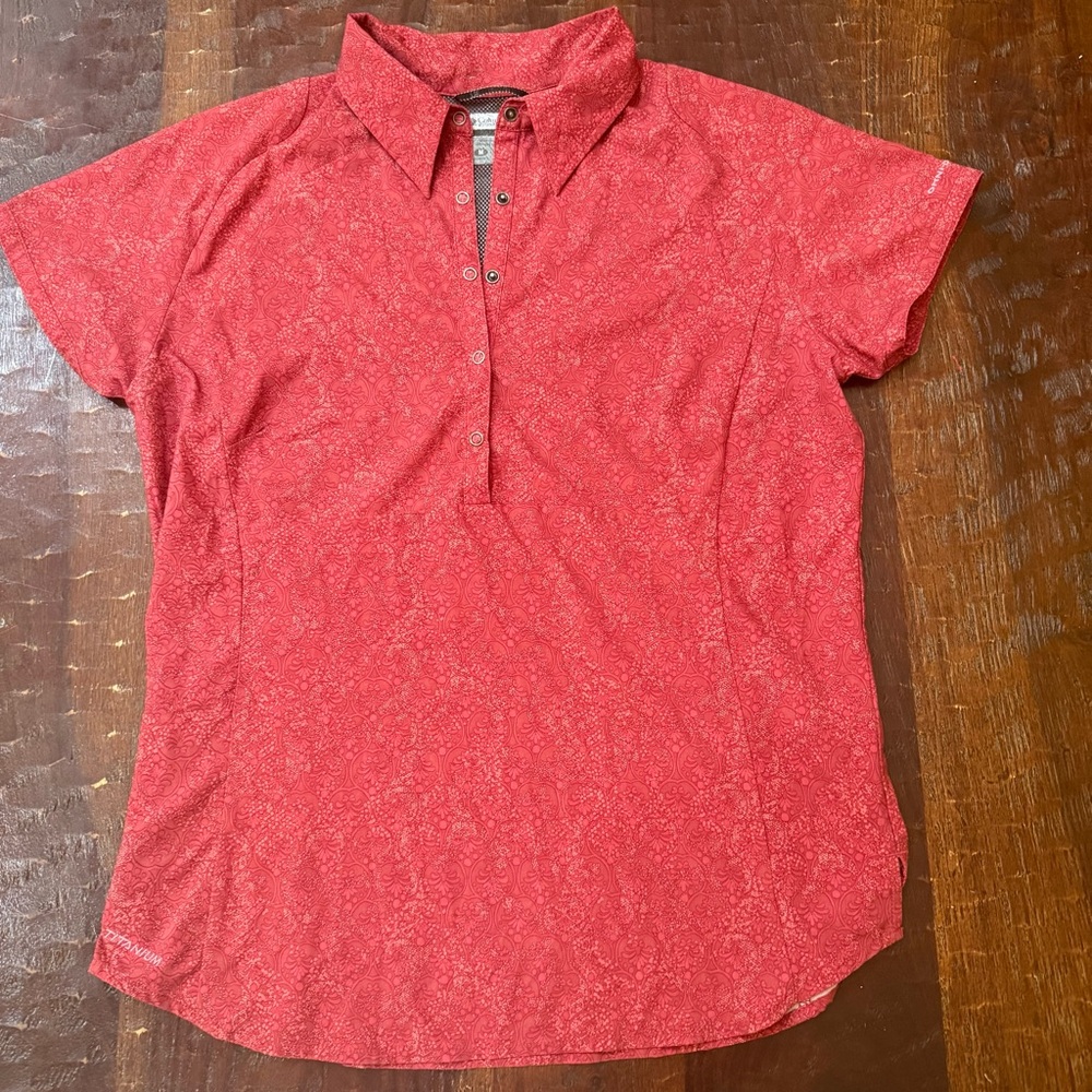 Columbia Women's Red Titanium Omni Dry Collared Shirt - Picture 16 of 16